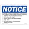 Signmission OSHA Notice, 5" Height, Operating Instructions 1. Remove Nozzle Sign, 7" X 5", Landscape OS-NS-D-57-L-17024 - alternate 1